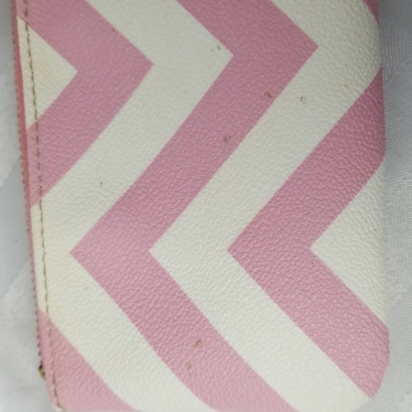 DOONEY & BOURKE PINK & WHITE WRISTLET ZIP TOP - Picture 3 of 8